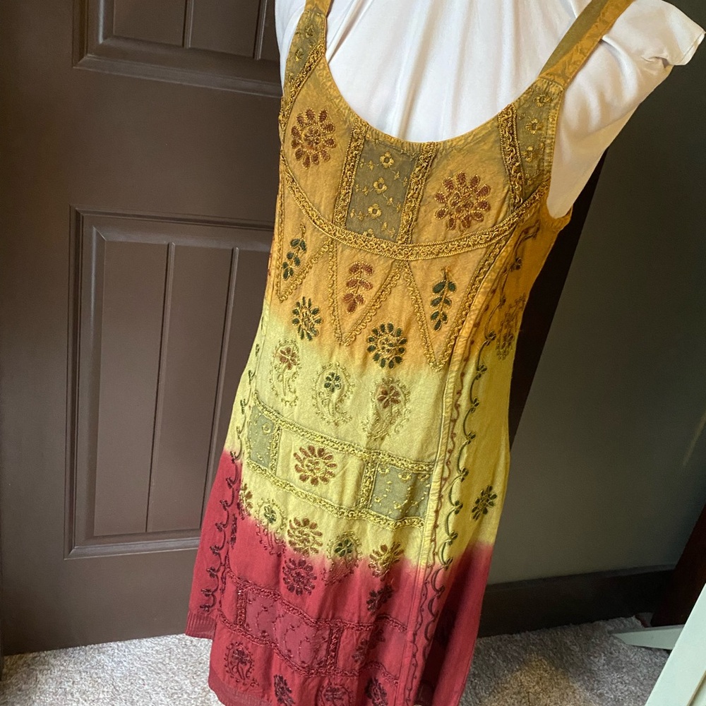 Vintage Shoreline Bohemian Embroidered Dress